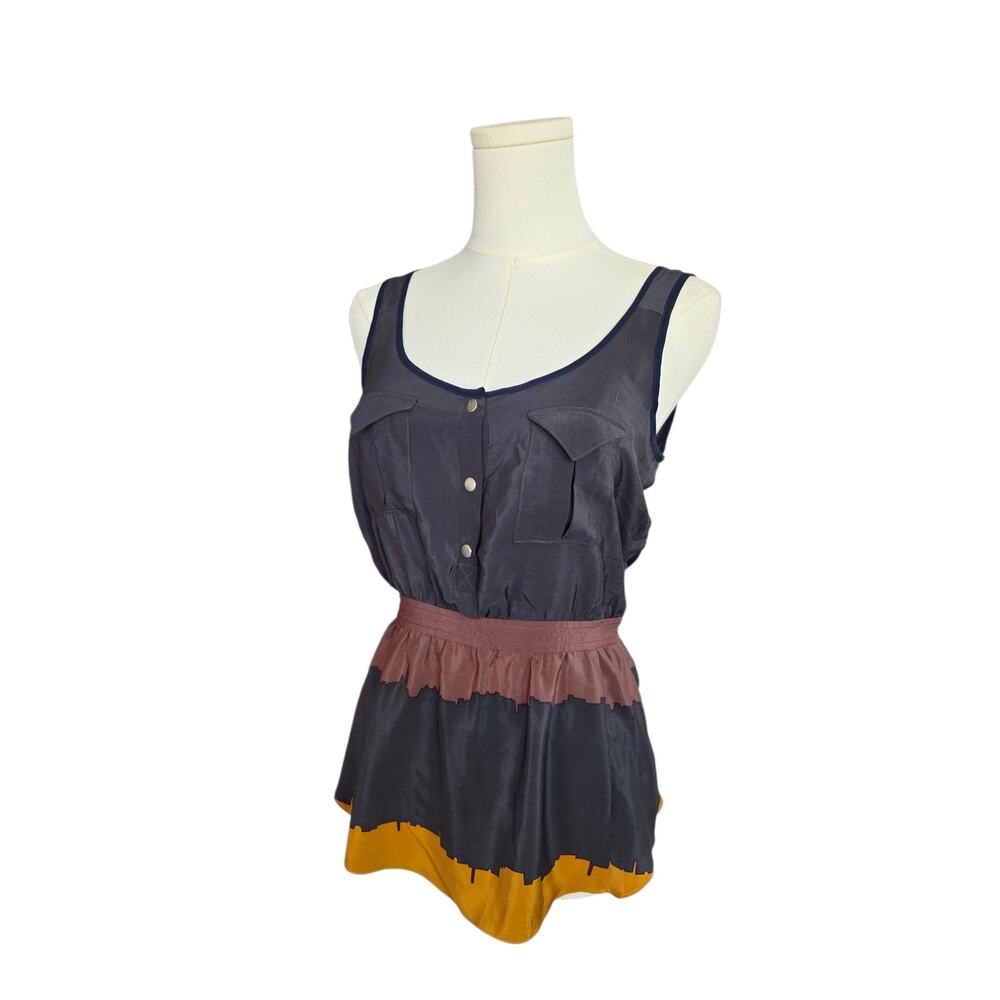 VENA CAVA 100% SILK Multi Color Top